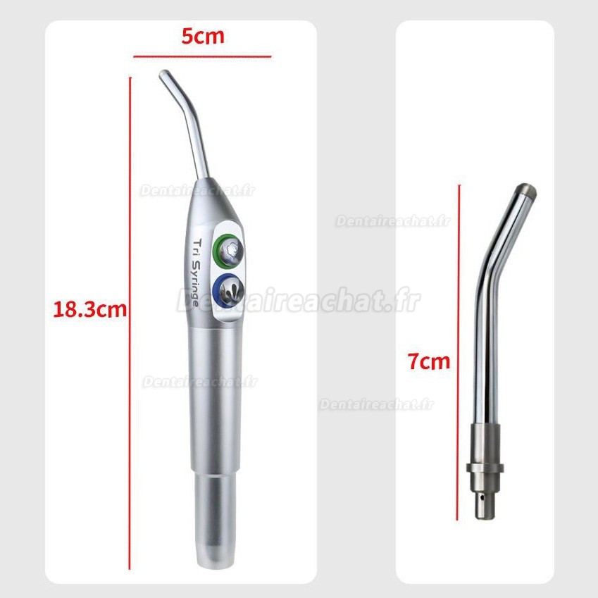 Seringue air / eau 3 voies dentaire
